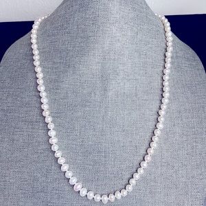 Genuine Cultured Pearl Necklace 26” Strand